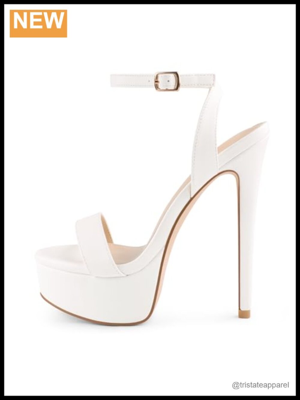 Sky High Stiletto Heel Platform Sandals with Ankle Strap